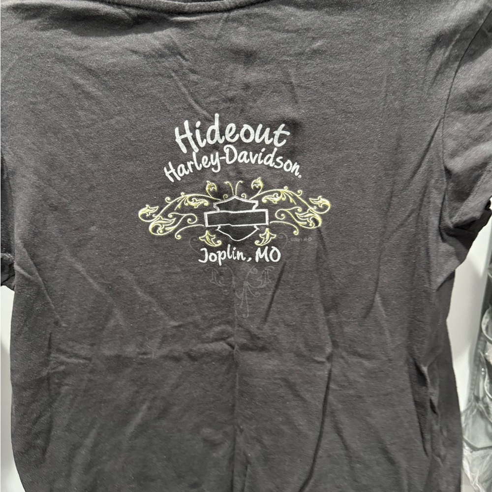 Harley-Davidson Black Tee with Gold Accents